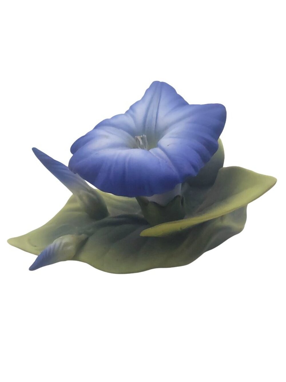 Morning Glory Floral Hand Painted Figurine Hamilton Collection Capodimonte Vtg
